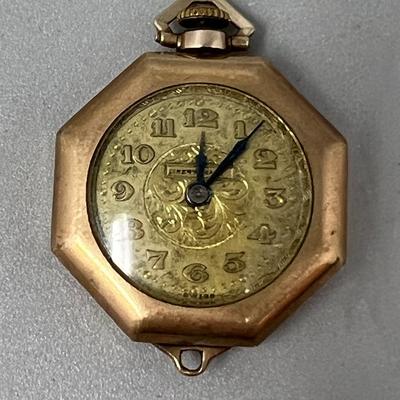 Art Deco Vaco Langendorf Octagonal Pendant Watch