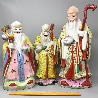 Three Shou Figurines 