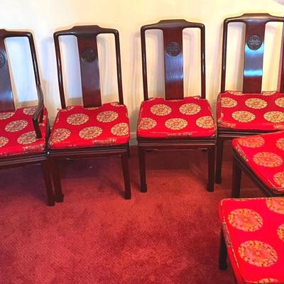 Rosewood 8 Chairs, 2 With Arms