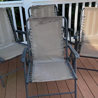 Set Of 4 Folding Patio Chairs 
