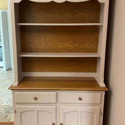Beige Display Hutch 
