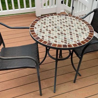 Brown Tile Bistro Table 