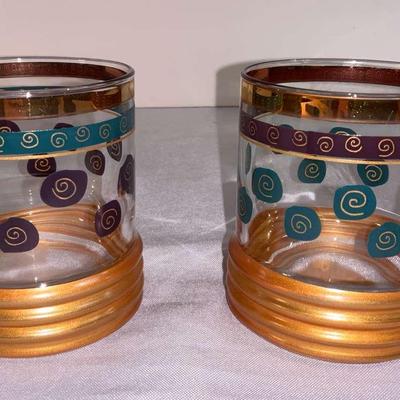 Sakura Sango Glasses Of Turquoise, Gold, Purple