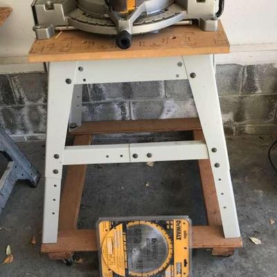 DeWalt Compound Miter Saw On Rolling Stand