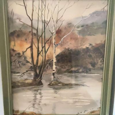 Signed, Watercolor Framed
