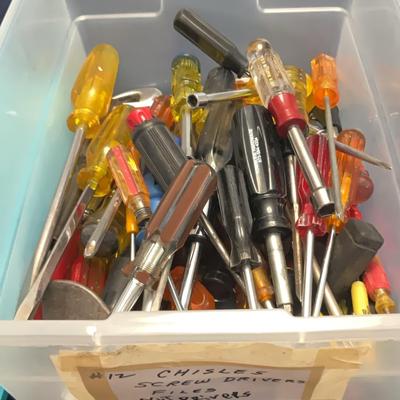 Hand Tool Lot - Screwdrivers, Chisels, Files