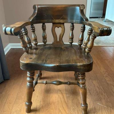 Bennington Collection Wooden Chair With Heart Design, Vermont