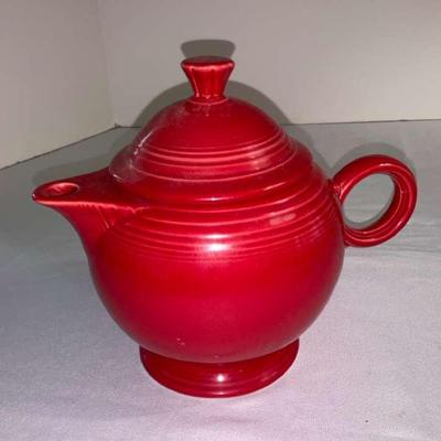 Red Ceramic Teapot 