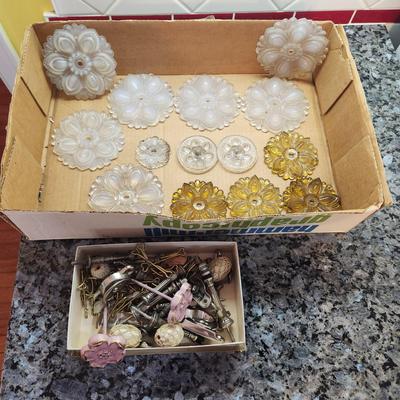 Vintage Glass Curtain Tie Backs