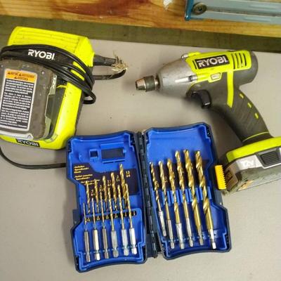 Ryobi Drill And Bits