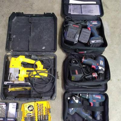 DeWalt Jigsaw And Bosch Drills