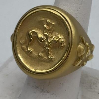 Tagliamonte Figurative Bronze Cigna Cocktail Ring