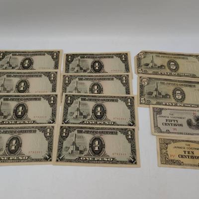WWII Japanese Occupied Philippines Currency Notes