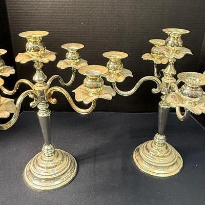 Set Of 5-arm Candelabras 