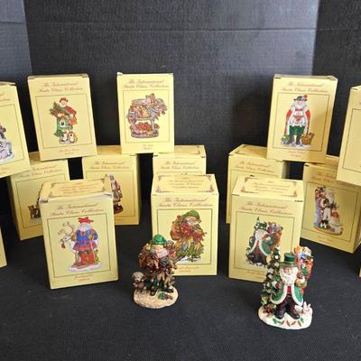 15 International Santa Claus Christmas Figurines 