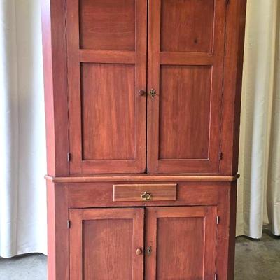 Vintage Corner Cabinet Cupboard 