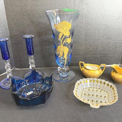 Mixed Collection Of Vintage Art Glass Tiffin, Viking And More 
