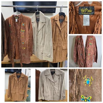 4 Designer Suede Jackets Bob Mackie Jerry Lewis 