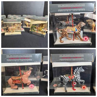 10 Smithsonian Carousel Animals Ornaments 
