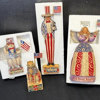 Jim Shore God Bless America Hartwood Creek Collection 