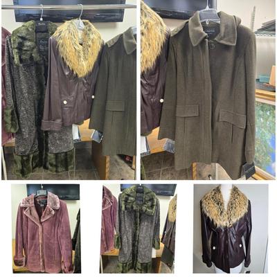 4 Designer Leather Wool Coats Jackets (3 NWT)