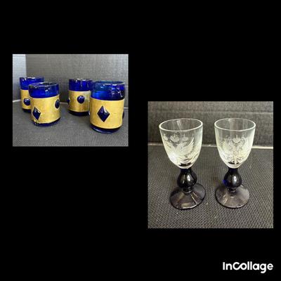 Felipe Caged Mid Century And Russian Lafitnice Cordial Glassware 