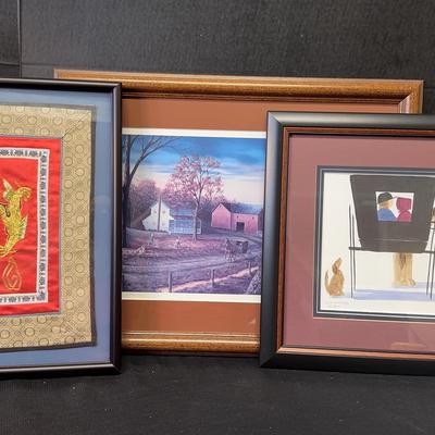 Framed Art Prints And Silk 