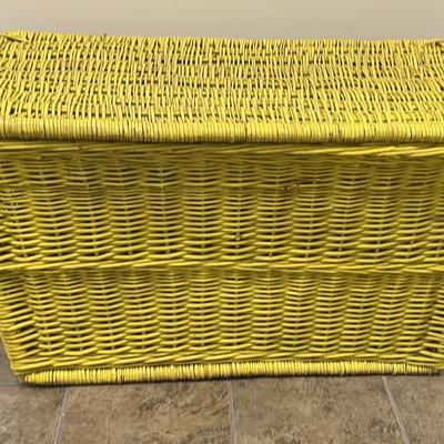 Yellow Wicker Chest 