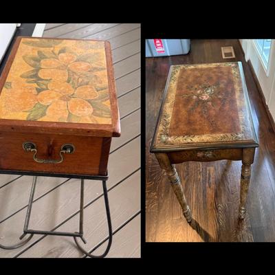 Two Vintage Decorative Side Tables 