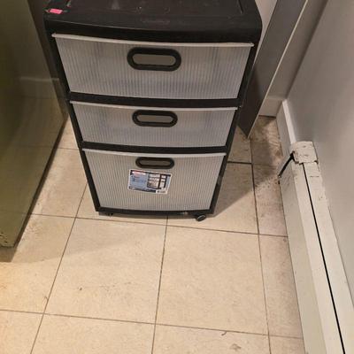 3 drawer storage cab.