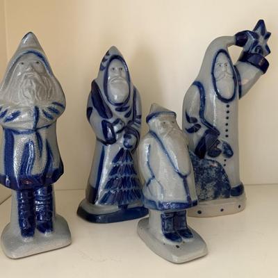 Eldreth pottery salt glaze santas