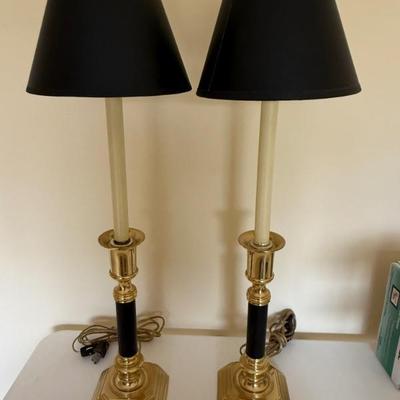 Vintage candlestick base lamps