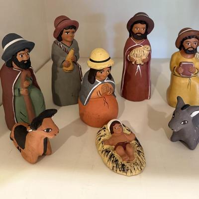 Vintage handmade nativity from Mexico 