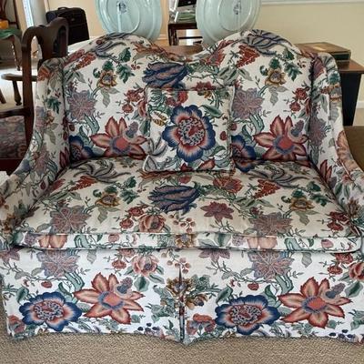 Vintage custom upholstered loveseat