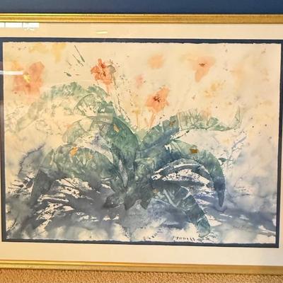 Modern acrylic piece signed Don Prys