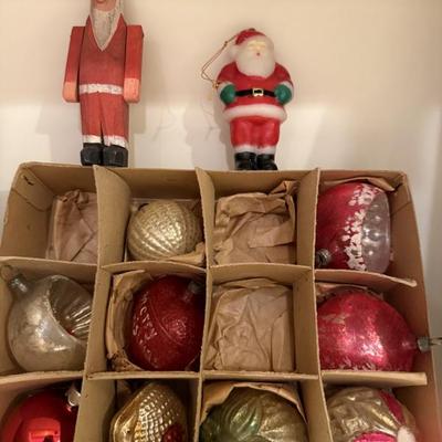 Vintage glass christmas ornaments 