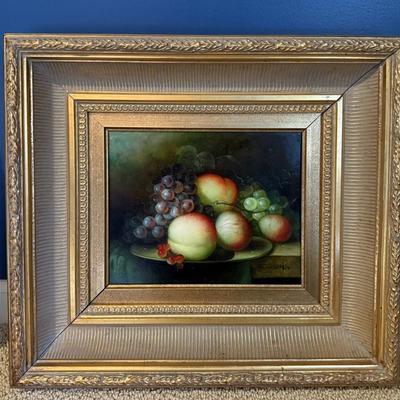 Antique fruit still life signed J. Collins