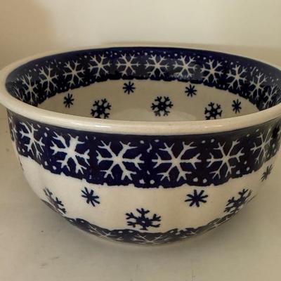 Polish pottery winter bowl
