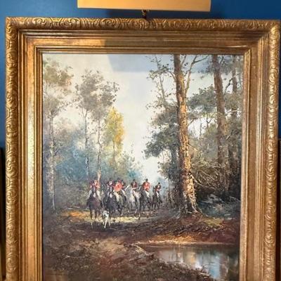 "Fox Hunt" oil painting by Carl Hayden