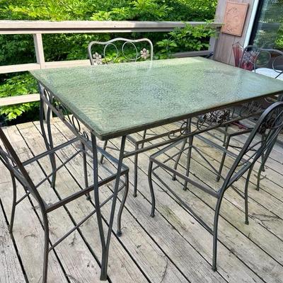 Wrought Iron outdoor table and chairs set