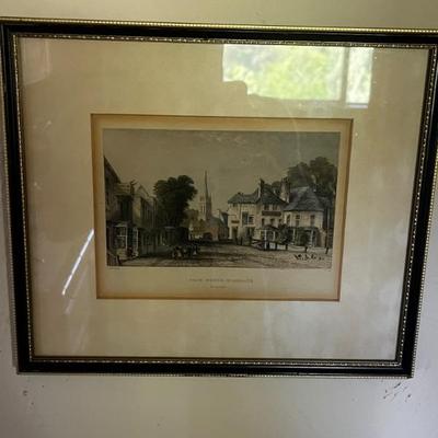 framed lithograph from Valentine's Manual, likely depicting a historical scene of New York City