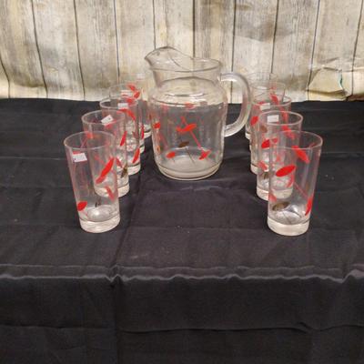 Pitcher With 10 Glasses