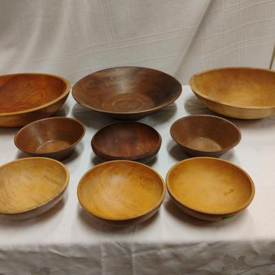 10 Wooden Bowls