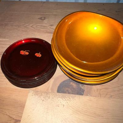Red Japanese Laquerware 