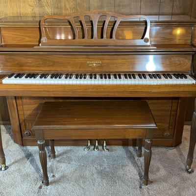 Hardman Console Piano with Bench