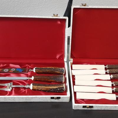 Anton Wingen JB Solingen-Germany Rostfrei (Rust Free) Carving & Steak Knifes 