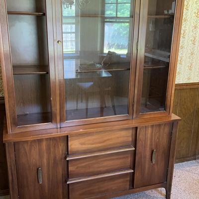 Mid Century Modern China Hutch, Missing Left Side Glass 
48” Wide X 16” Deep X 69 1/2” Tall