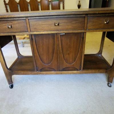Midcentury Walnut Broyhill Brasilia Bar Cart