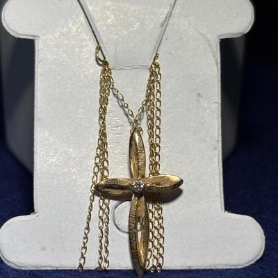 Necklace 14k Gold Tw 2.0g Unverified Stone