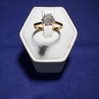 14k Female Ring Tw 2.0g Gem Unverified Size 6.5